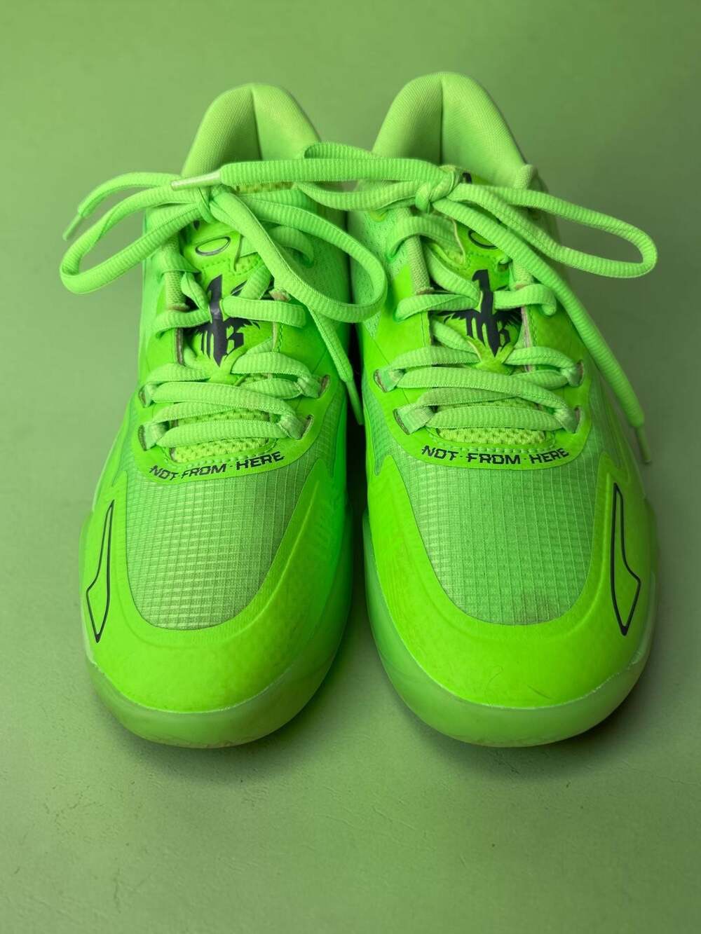 Puma MB.01 Lo LaMelo Ball Green Gecko Neon Volt Basketball Shoes Men’s Size 9 - Picture 7 of 11